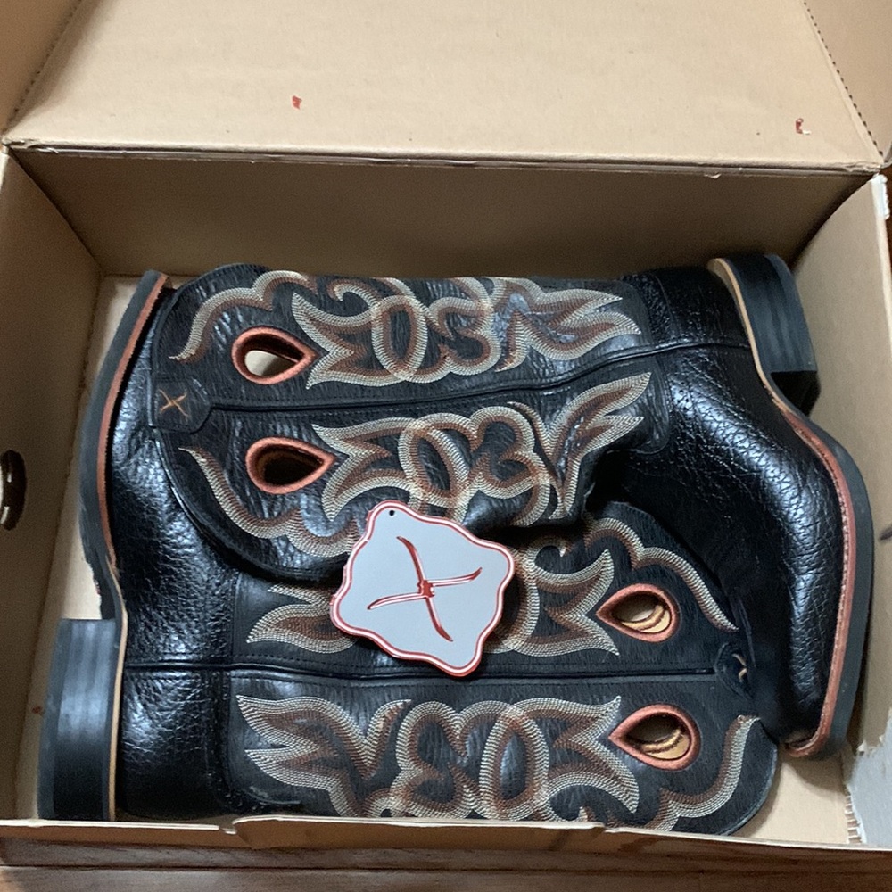 Twisted X Boots, Black, Square Toe